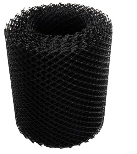 Kunststoff-Dachrinnenschutz mit Clips für Blätter, Zweige und Äste, PVC-Netz zur Vermeidung von Verstopfung und Aufrechterhaltung eines reibungslosen Wasserflusses in Dachrinnen (15 cm x 6 m)