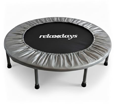 Relaxdays Indoor Trampolin, Ø 95 cm, faltbares Minitrampolin bis 100 kg, Sport & Gymnastik, Fitnesstrampolin, Farbwahl
