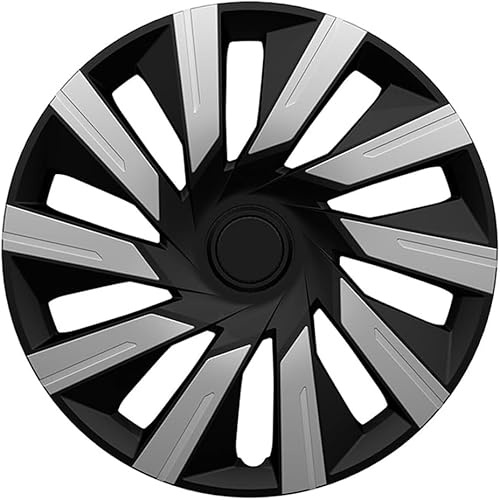 15 Inch Wheel Trims Tecna Black and Silver, Set of 4 Fits Dacia Duster Sandero