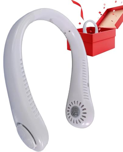 Fan personnel | Ventilateur silencieux portable personnel | Ventilateur de refroidissement suspendu, rechargeable par USB, climatiseur de cou de conception de casque avec 5 vitesses de vent pour l'ext