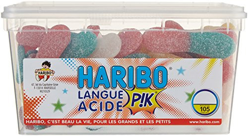 Haribo Bonbon Gélifié Langue Acide Pik x 105 Pièces - 1,05 kg