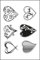 Efco Stempel Clear Hearts A7 / 74 x 105 mm 6 Teile transparent, Kunststoff, farblos, 11 x 8 x 2 cm
