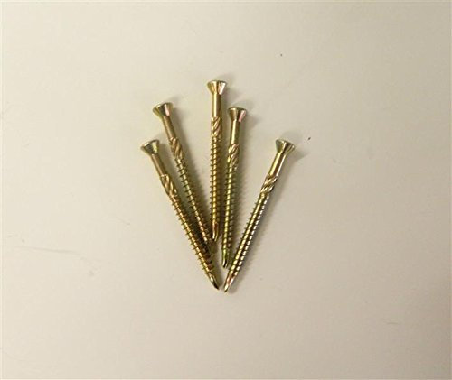 EUROTEC 110283 Holzbohrschraube Torx 10 mit Zierkopf, 3.2 x 35 mm, verzinkt gelb, 3.2x35, 500 Stück