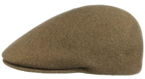 Kangol Headwear 507 Mütze aus Nahtloser Wolle, Dunkelbeige, 7 1/8-7 1/4