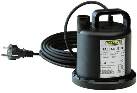 Tallas 5034000 Pompe Evacuation E160, Vide Cave, 90 watts Noir