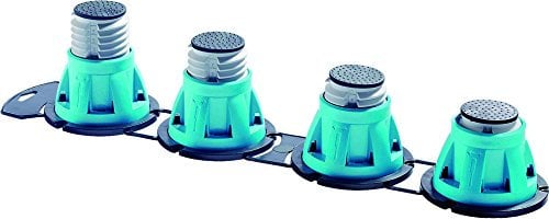 Créazur PIEGRAP Lot de 4 Pieds réglables DUBOURGEL pour Receveur de douche-747111, Noir