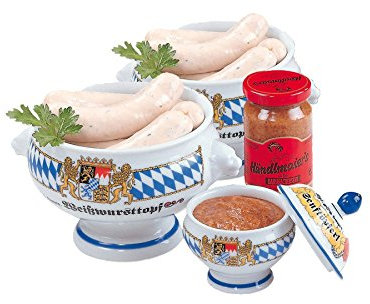 Weißwurstpaket ★mit kesselfrischen Weißwürsten Münchner Art und süßem bayerischen Senf ★ Traditionelles Metzgerhandwerk ★ Gekühler Blitzversand ★ Landmetzger Schiessl ★ ca. 1000g