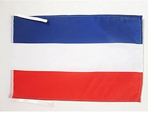AZ FLAG - Drapeau République Fédérale de Yougoslavie - 45x30 cm - Pavillon Yougoslave 100% Polyester Avec Deux Cordelettes - 20g