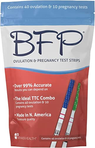 BFP Ovulation & Pregnancy Test Strips, Made in N. America, 40 LH Ovulation & 10 hcg Pregnancy Tests - Early Predictor Kit for Fertility by Fairhaven Health