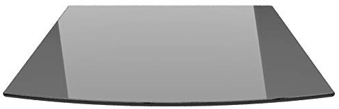 Segmentbogen 100x120cm Glas schwarz - Funkenschutzplatte Kaminbodenplatte Glasplatte (Schwarz SB100x120cm - ohne Silikon-Dichtung)
