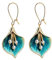 Yazilind ginkgo biloba form baumeln ohrstecker nachahmung perle charme legierung schmuck für mädchen drop aussage mode ohrringe (# 2)