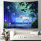 FANSU Tapisserie Wandbehang, 3D Polyester Wandtuch Meditation Yogamatte Strandtuch Böhmischer Mandala Hippie für Schlafzimmer Wohnzimmer Schlafsaal Dekor (150x200cm,Einhorn A)