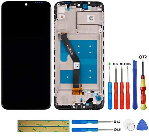 swark LCD Display Kompatibel mit Huawei Y6 2019 MRD-LX1F, MRD-LX1, MRD-LX3 Y6 Prime 2019 Y6 Pro 2019 MRD-LX2 (Schwarz with Rahmen LCD Display Touchscreen Bildschirm Digitizer Assembly Glas + Tools