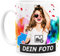 Foto-Tasse Kafee-Tasse mit Foto und Text selbst gestalten drucken Geschenk Fotogeschenke Moonworks® 2 Seiten weiß unisize