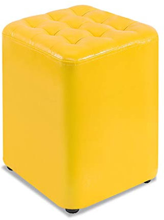 JMTLLSFD Fußbank, Wohnzimmer Ledersofa Hocker for Schuhersatz Hocker Mit Hohem Rebound-Schwamm Füllung Dressing Hocker 31 × 40cm (Color : B, Size : 31×31×40cm)