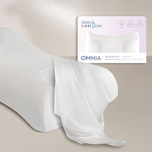 Sleep&Glow Omnia Kissenbezug aus Tencel berühmte Anti-Falten-Kissen - Eukalyptusfaser - Hypoallergene und bakteriostatische Eigenschaften