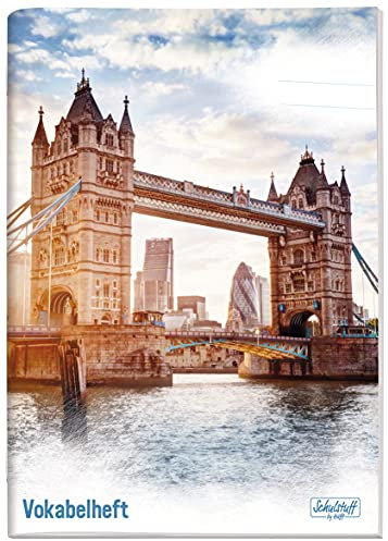 Universal Vokabelheft Maxi A4 Tower Bridge mit 3 Spalten by Häfft 64 Seiten - nachhaltig & klimafreundlich