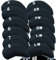 Golf Iron Head Covers Neoprene numbers Value 12 Pcs Set, Golf Iron Headcovers Protector for Club Mens Elasticity Protable Fit All Brands Not Visible (12 Pcs-Black)