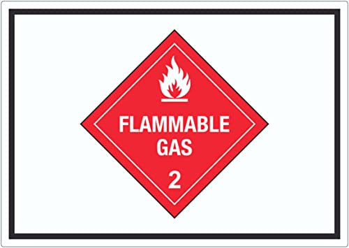Aufkleber Entzündliche Gase Symbol Flammable Gas Flamme A9 (37x52mm)