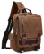 DORRISO Mochila Hombres Lona Moda Bolsa de Hombro para Viaje Escolares Conmutar Causal Bolsos Mochila Lona Messenger Bag Marrón