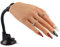 KnowU Silicone Practice Hand for Acrylic Nails,Nail Practice Hands with Stand for Nail Training Practice, Nail Hand Practice Model, Manicure Practice Hands with Thicker Cuticle,Right