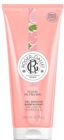 Roger&Gallet - Gel Douche Bienfaisant Fleur de Figuier 200ml - Aloe Vera - Base lavante 100% d'origine végétale - Mousse Onctueuse