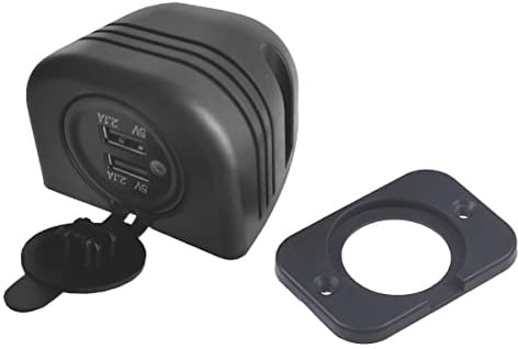 A79CS Auto USB Ladegerät Dual USB Steckdose 5V 2X 2.1A Schnellladung – KFZ Zigarettenanzünder Adapter für Motorrad, Wohnmobil, LKW – Einbaubuchse für Fahrzeuge