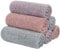 SINLAND 6 Stück Mikrofaser Gesicht Handtücher Ultra Soft Reinigungstücher Bambus Holzkohle Waschlappen schnelltrocknend Reisehandtuch saugfähig Gesichtstuch für Bad 30cm x 30cm Mehrfarbig