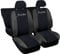 Auto Accessori Lupex | Coprisedili Auto Compatibili con Punto I e II serie 1993-2011, Colore Nero Grigio Scuro, Made In Italy, Policotone, Nome Auto Ricamato, Fodere Sedili Anteriori e Posteriori