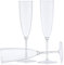 Decor Decorline - 96 Sektläser aus Premium-Kunststoff Transparent Stiel-Glas Wiederverwendbar Champagner Gläser für Hochzeiten & Partys, 170ml - Mehrweg & Stabil