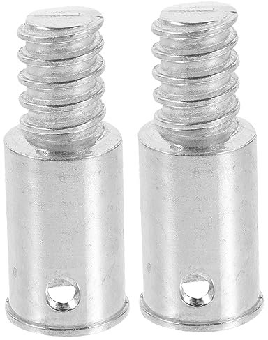 Yardwe 2 Piezas Adaptador De Mango De Escoba De Metal Extremo Roscado Del Mango De La Adaptador De Palo Para Escoba Puntas De Mango Para Postes De Metal Acero Inoxidable Hilo Trapeador