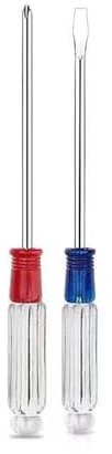 Wagoodter Set di cacciaviti da lavoro piccoli da 2 pezzi, inclusi cacciavite a taglio e Phillips | Set di utensili manuali da 2 pezzi (C)