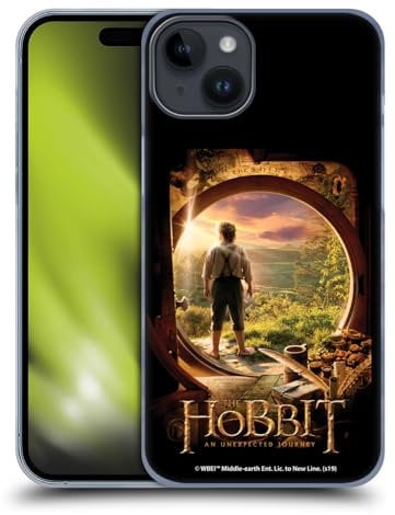 Head Case Designs Offizielle The Hobbit An Unexpected Journey Hobbit in der Tür Schluessel Kunst Harte Rueckseiten Handyhülle Hülle Huelle kompatibel mit Apple iPhone 15 Plus
