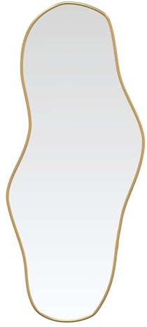 vidaXL Wandspiegel Flurspiegel Spiegel Badspiegel Hängespiegel Dekospiegel Schminkspiegel Kosmetikspiegel Wohnzimmer Golden 90x40cm