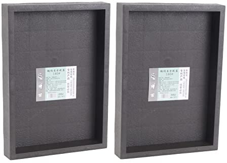 UsmAsk Maceta 2 bandejas rectangulares para Platos de Agua, Bases para bonsái, Plantas de Interior, suculentas, Flores (Color: Gris Oscuro, tamaño de la Hoja: 7.1 x 5.9 in) (Gris 7.1 x 5.9 in)