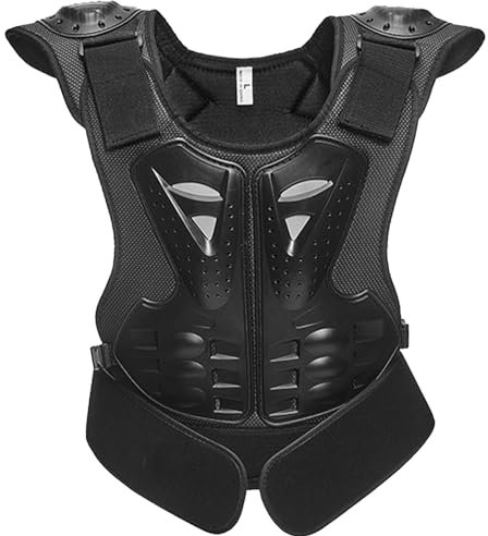 Equipo de motocicleta para niños 8-12 Protector de pecho para moto de cross Equipo de moto de cross para niños Anticaída Equipo de equitación para niños 3D Chaleco reflectante con armadura corporal Pr