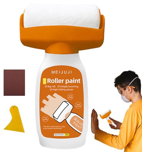 Onlynery Small Roller Wall Patching Brush | 2 in 1 Roller Brush Touch up Paint for Walls - Multifunctional Paint Roller Brush Tools Set for Cracks, Chips, Graffiti, Stains, Scratches