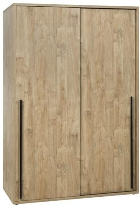 Armario de 150cm para Dormitorio con 2 Puertas correderas colección MEGEVE Color Roble Dorado.