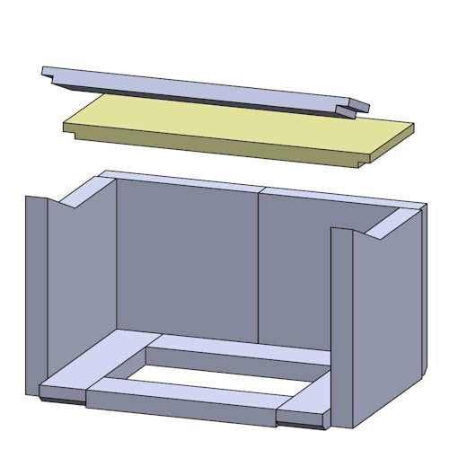 Heizgasumlenkplatte - Passend für Haas+Sohn Kaminöfen inkl. Modellübersicht - Schamottstein feuerfest & hitzebeständig - Kamin Ofen Zubehör [420x160x25 mm]