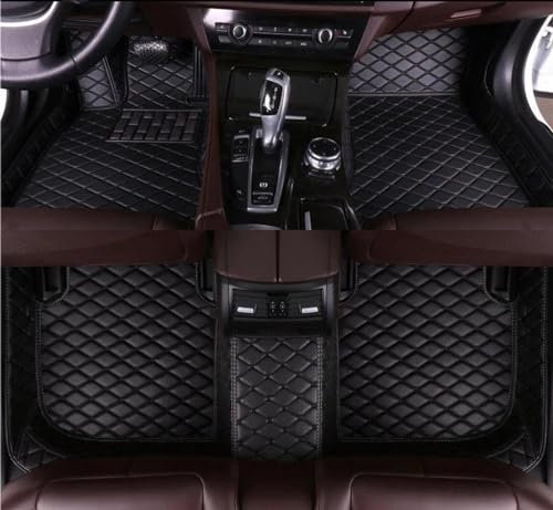 DZSFSTRHRRT Die Autofussmatte Für Q7 4L MK1 2005-2015 7 Sitz Custom Car Fußmatten Auto Teppiche Schutz Pad Teppiche Innen Teile Teppich(Alles schwarz)