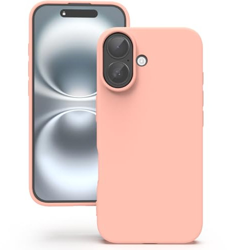 YATWIN Silicone Case for iPhone 16 Plus, Soft-Touch, Shockproof, DustProof, Antiskid Full Body Armour Phone Cover for Apple iPhone 16 Plus - Pink
