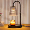 CZHHMART Candle Warmer Lamp with Timer - 2 Bulbs Electric Melter Candle Lamp with Dimmable Candle Heater for Wax Top Jar Height Adjustable Glass Lampshade Candles Flameless Burner