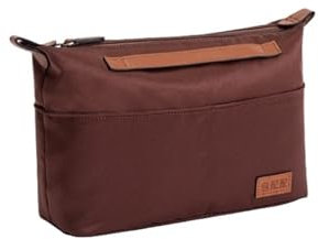 Taschen-Organizer for MCM Mini-Tragetasche, kompatibel mit Toni Visetos, mit Polyester gefütterter Organizer, Taschen-Organizer-Einsatz, tragbare Kosmetiktasche(Coffee)