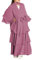 Abito musulmano per bambini ragazze abito in chiffon cardigan Abaya Hijab abito con cintura abito elegante preghiera regalo regalo borsa uomo con catena, Colore: rosa., 130 cm