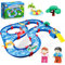 SANCO Wassertisch für Kleinkinder – Wasserbahn-Spielset für Kinder, 64-teilig, DIY-Tisch-Strandspielzeug auf Hinterhof, Rasen, Pool – Wasserspielzeug mit 4 Booten, Sommer-Outdoor-Aktivitätsfuns für