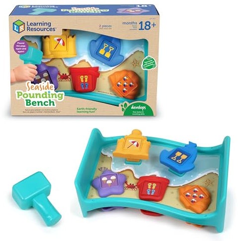 Learning Resources Strand-Pochtisch, Feinmotorik-Spielzeug ab 18 Monaten, Montessori Lernspiel
