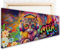 tjapalo® Premiumdruck Graffiti Leinwandbild Katze Wandbild mit Namen für Kinderzimmer, Wohnzimmer und Jugendzimmer