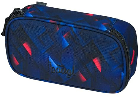 Baagl Federmäppchen für Jungen - Schulmäppchen für Schreibwaren - Schulsachen Federtasche, Kinder Federmappe, Etui für Schule (Skate Indigo)