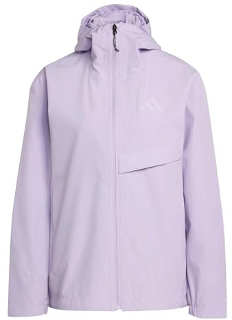 adidas Women's Terrex Multi 2 Layer CLIMAPROOF Rain Jacket, powder plum, S