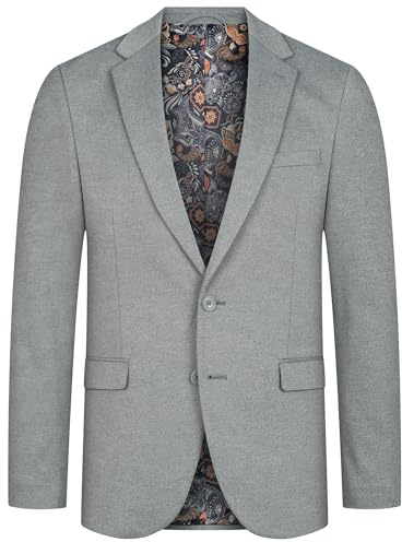 JEFF Herren JFEzra Sakko mit Stretch | Klassische Anzugjacke Herrenjackett Grey Mix, 58